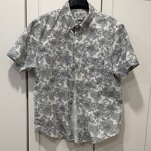 Original Penguin Black and White Floral Men's Shirt